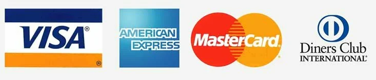 immagine con loghi di Mastercard, Visa, American Express e Diners Club